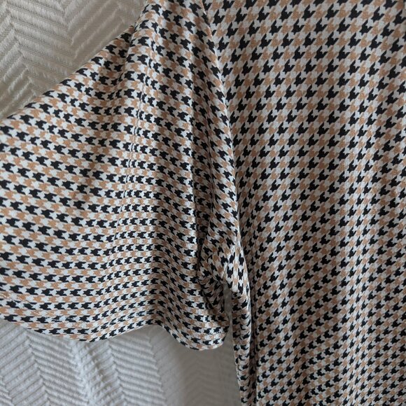 41 Hawthorn Houndstooth Wrap Dress NWOT Crossover V-Neck Medium Office - Picture 4 of 8